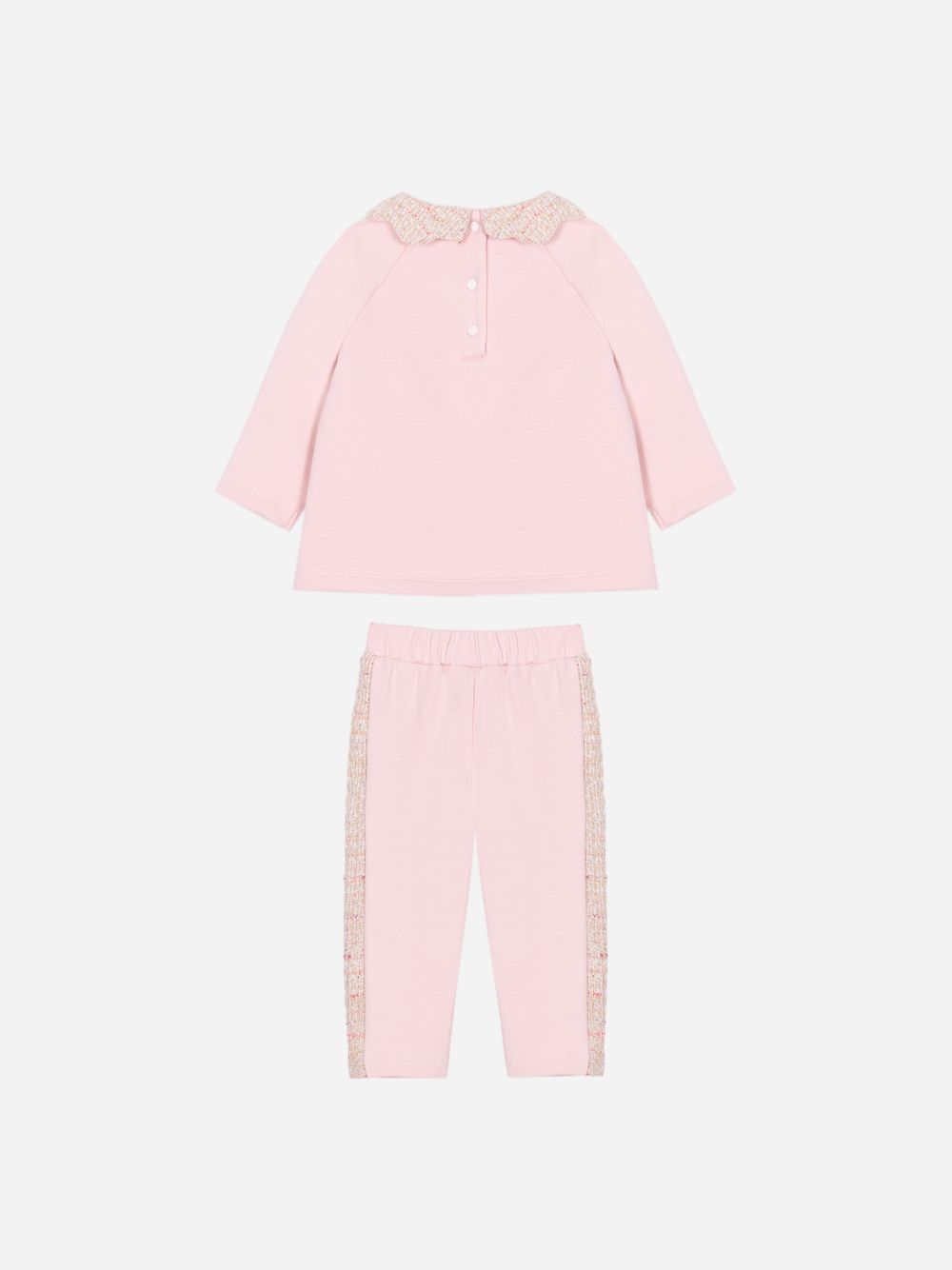 Pale pink cotton fleece set