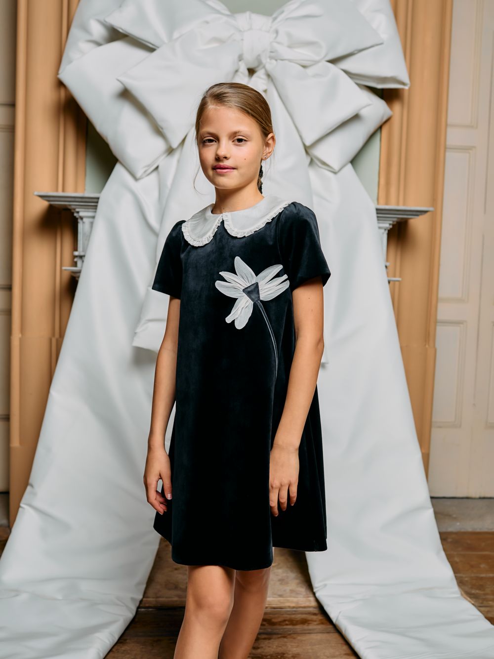 Black velvet dress