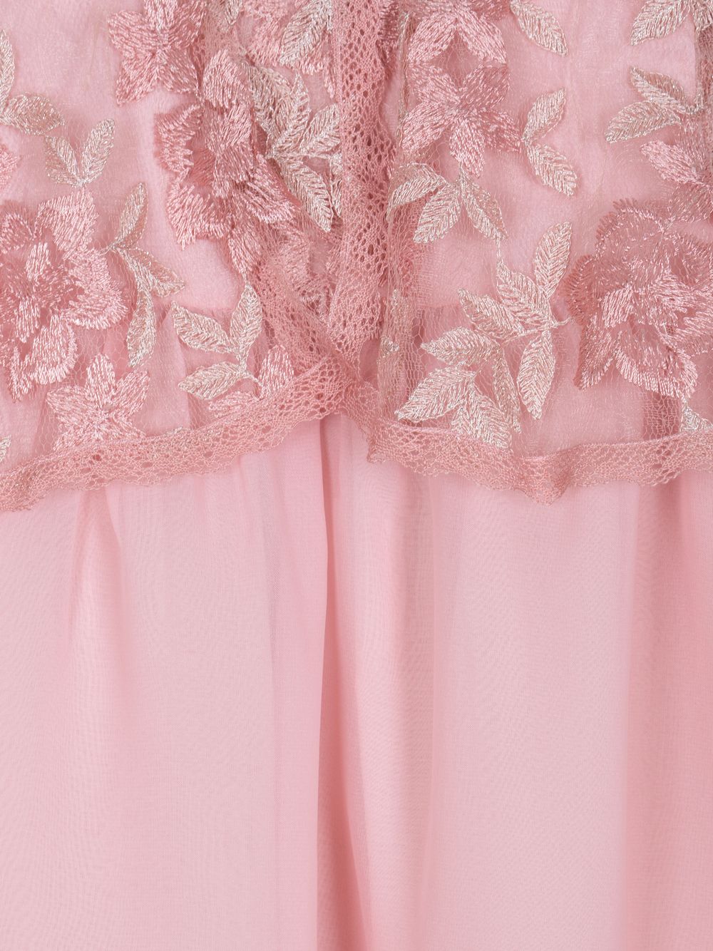 Pink dress in lace and chiffon