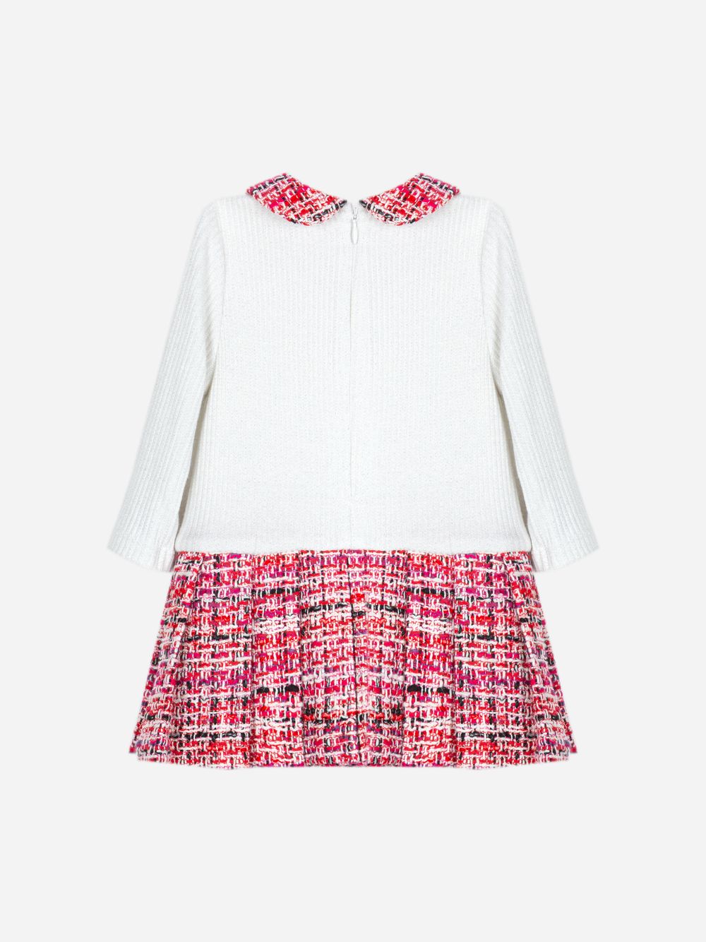 Tweed and lurex knit dress