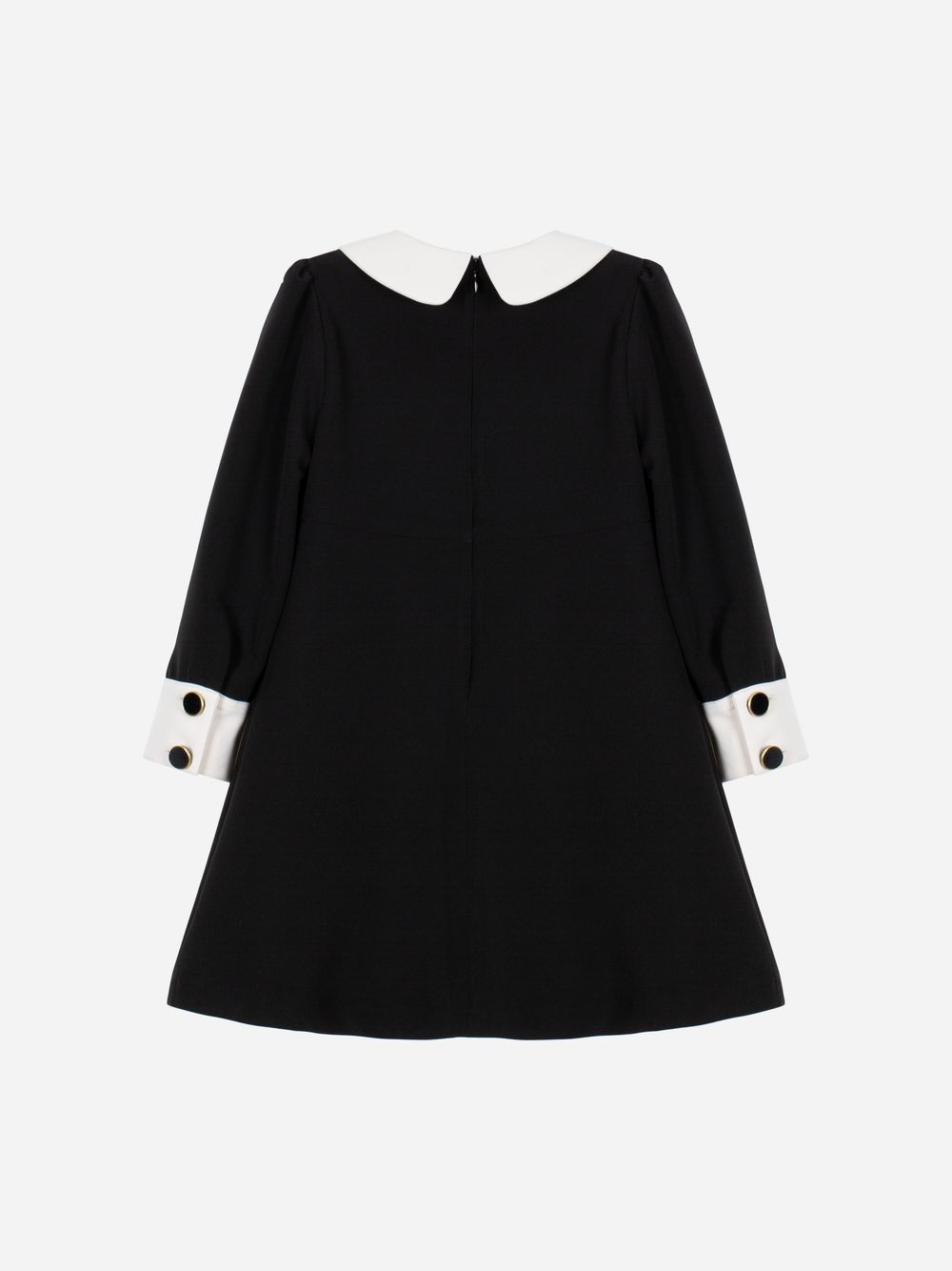 Black and white crepe dress