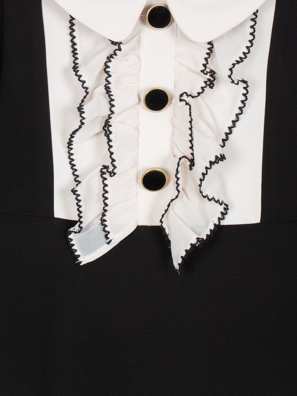 Black and white crepe dress