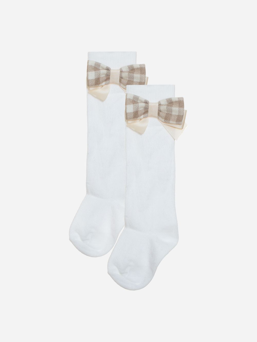 Socks with ecru bow