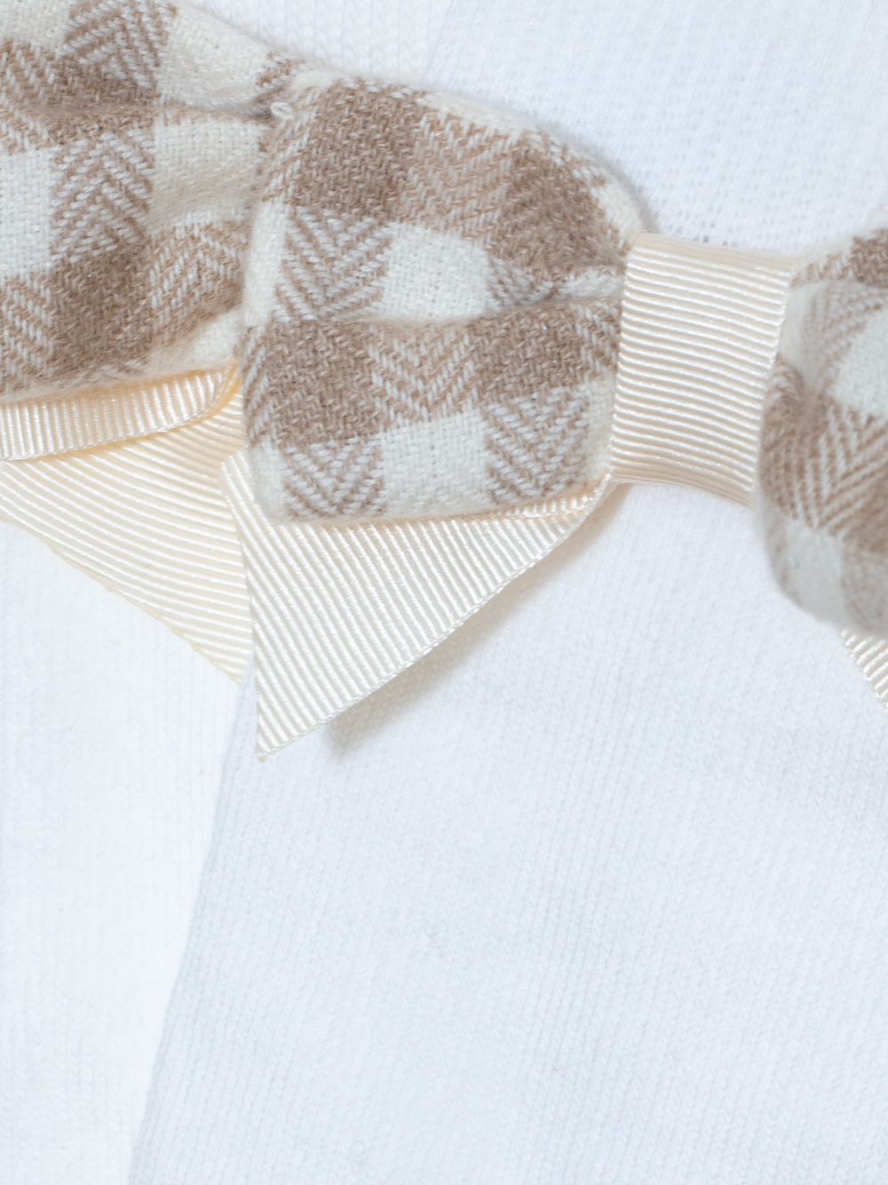 Socks with ecru bow