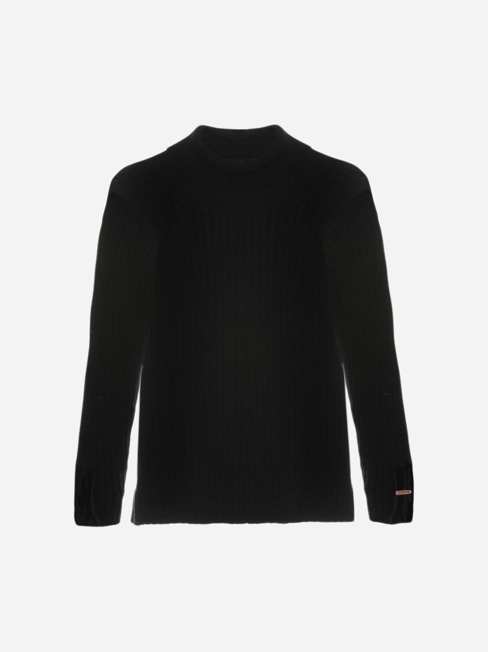 Black mock neck sweater