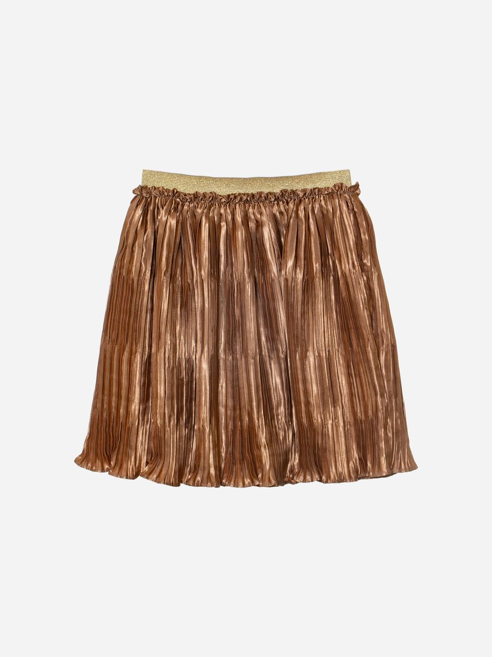 Camel satin skirt