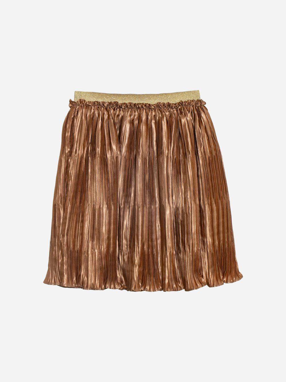 Camel satin skirt