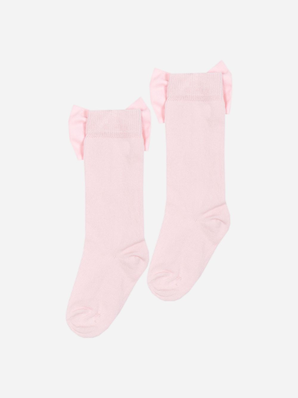 Pale pink bow socks