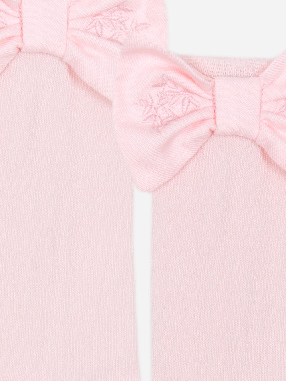 Pale pink bow socks