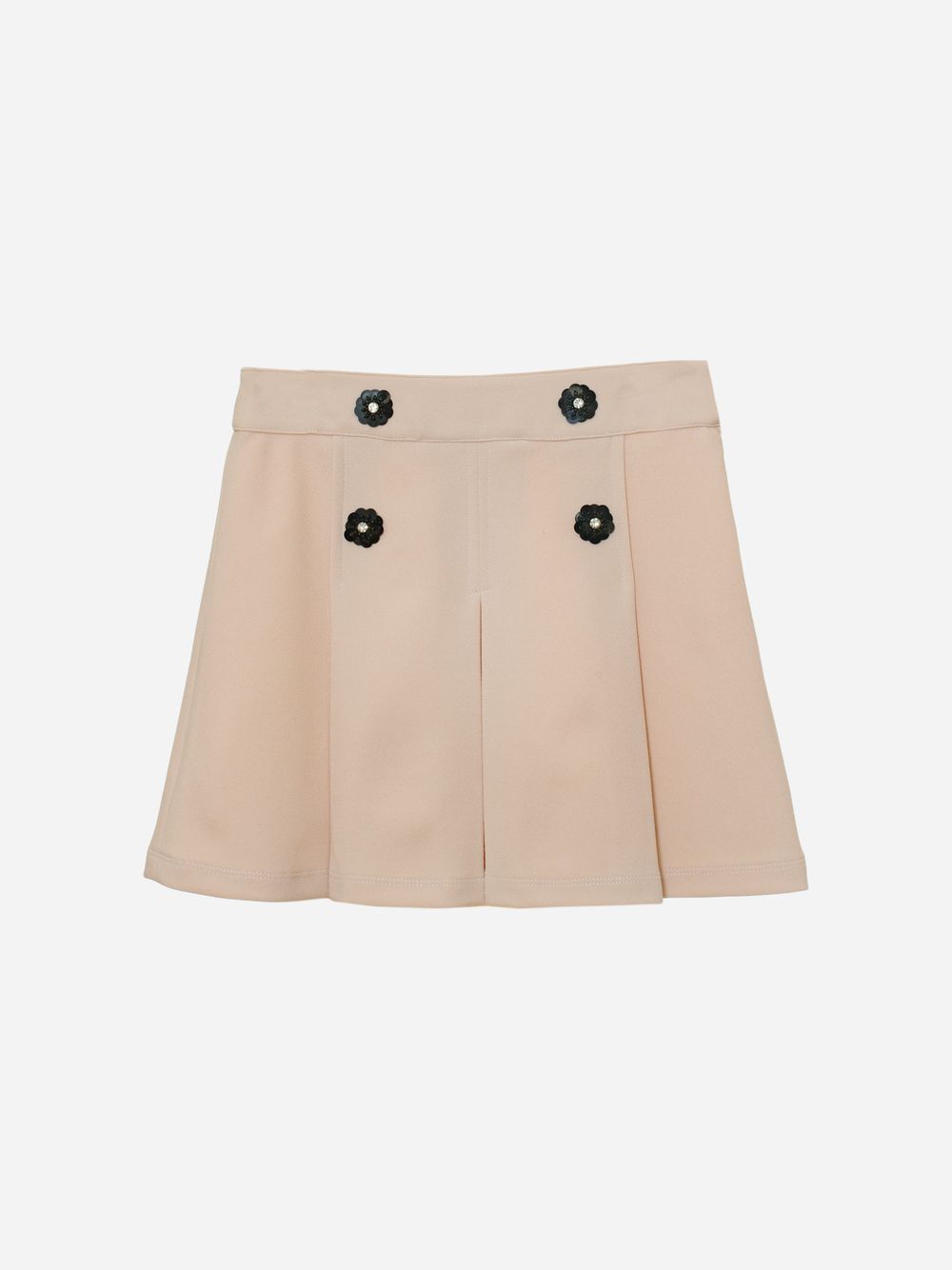 Pleated beige skirt