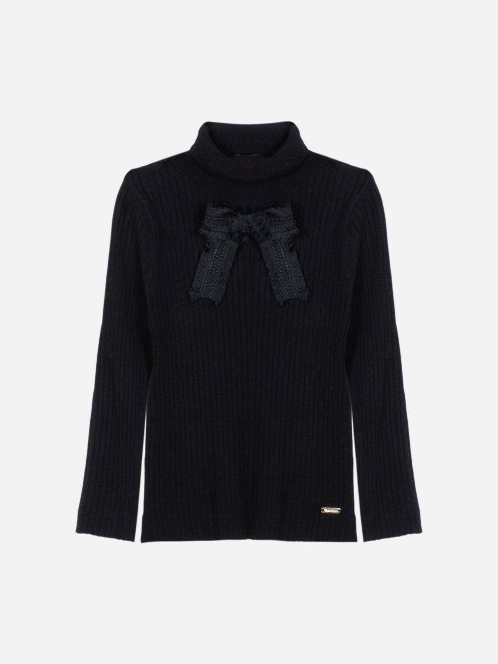 Black mock neck sweater