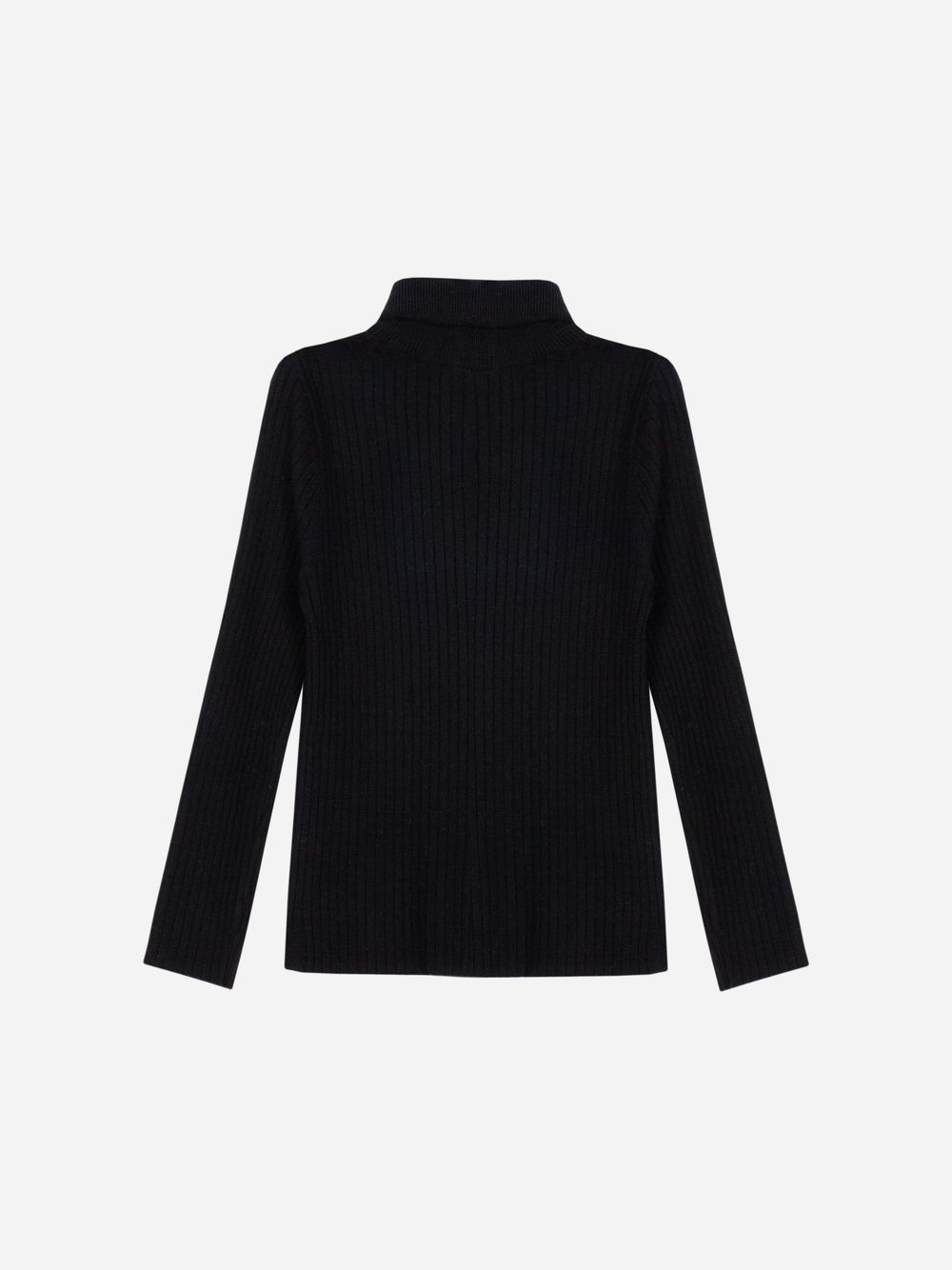 Black mock neck sweater