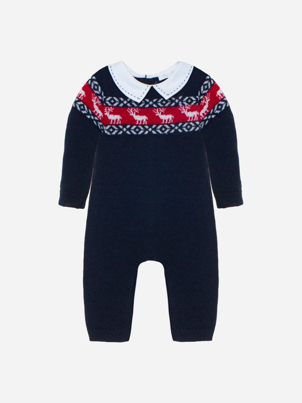 Marine knit babygrow