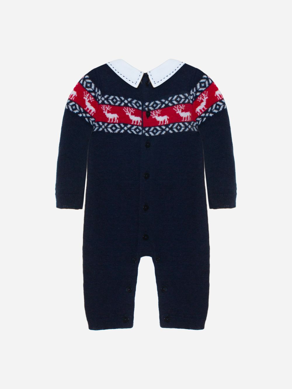 Marine knit babygrow