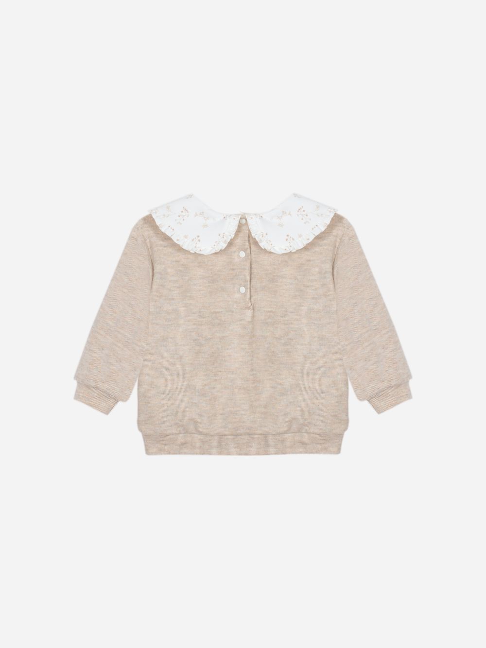 Beige melange interlock sweater