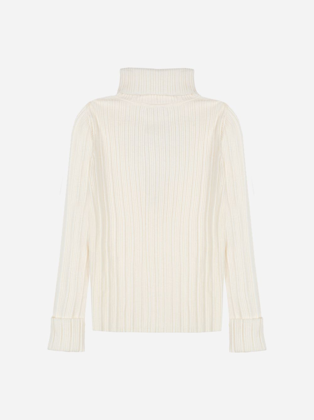 Ecru turtleneck with bow