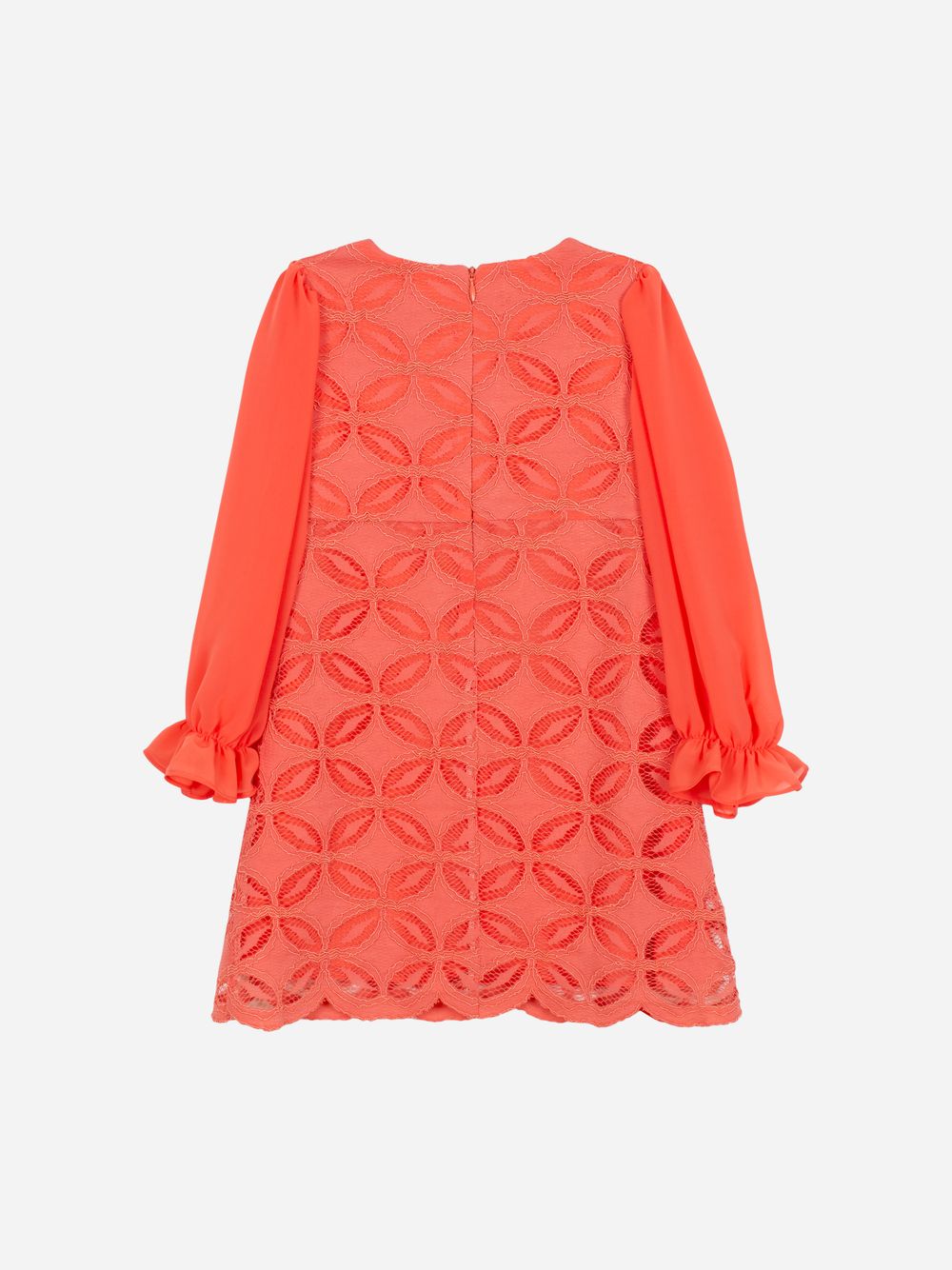 Lace and chiffon lace dress