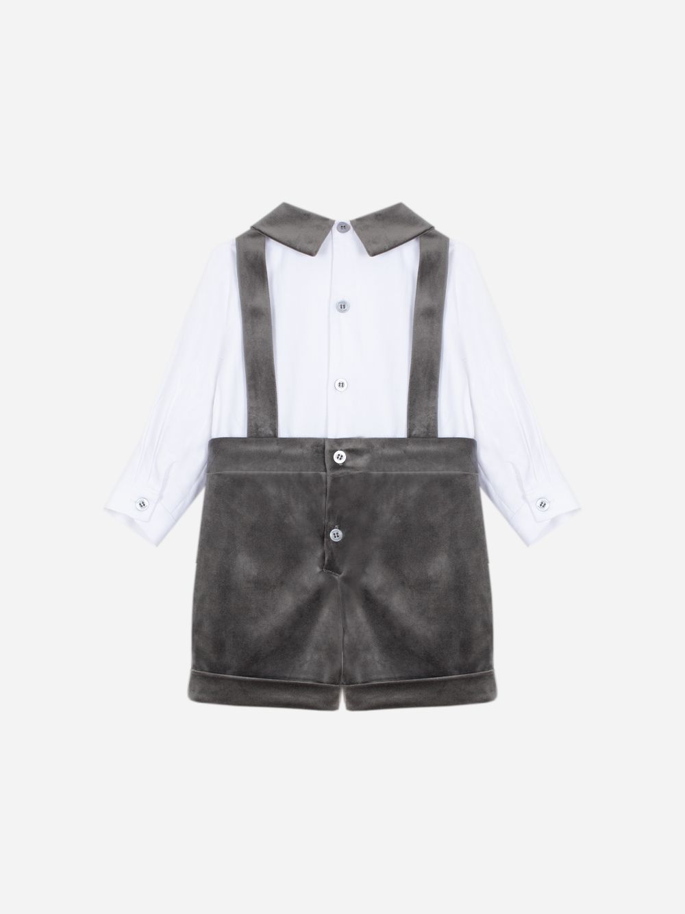 Dark Grey ad white romper