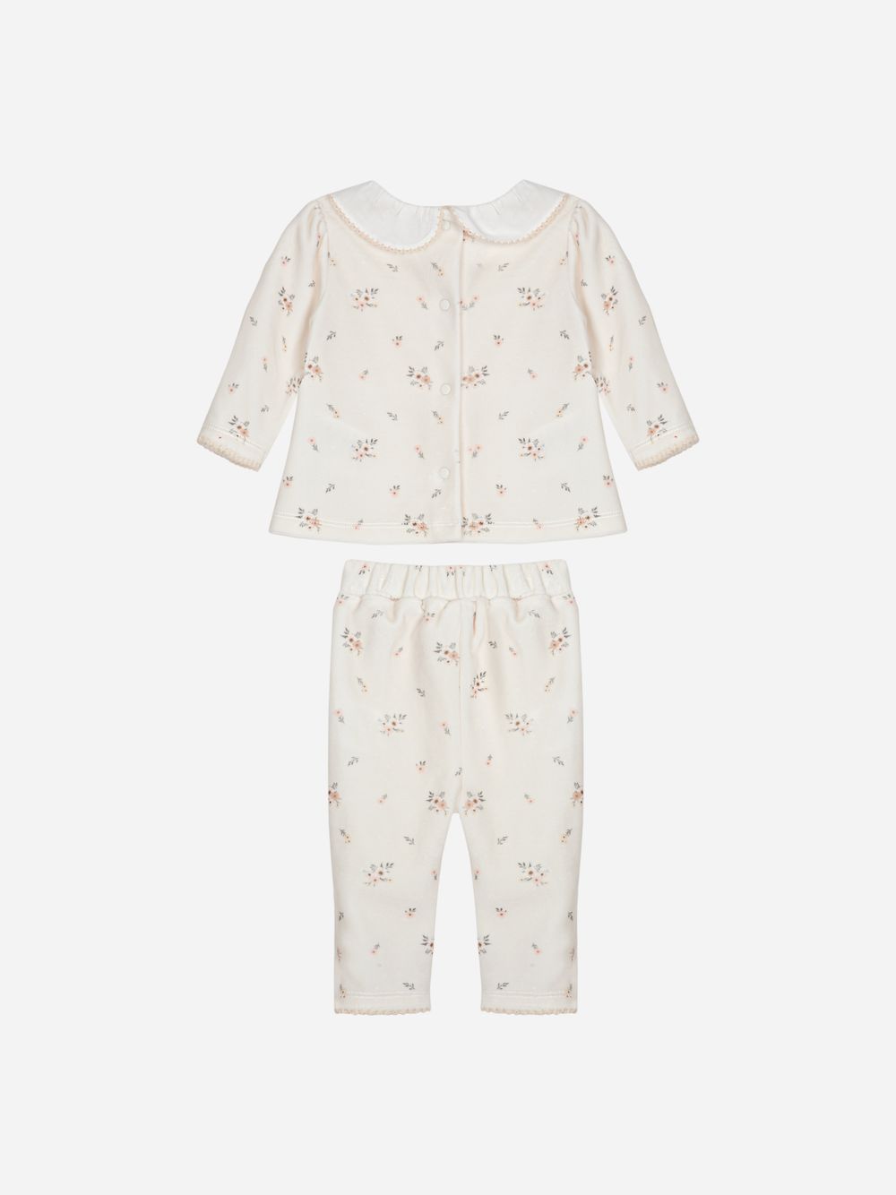 Beige baby top and pants set