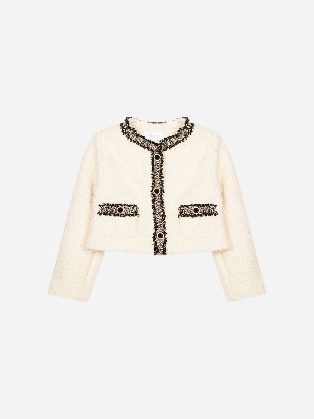 Elegant beige tweed coat