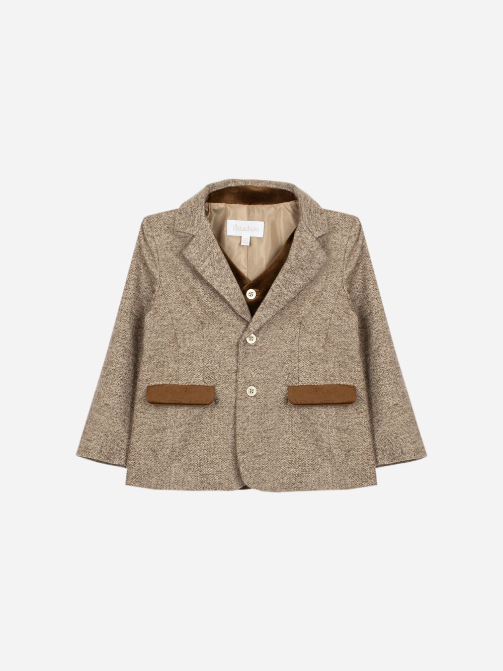 Elegant beige flannel blazer