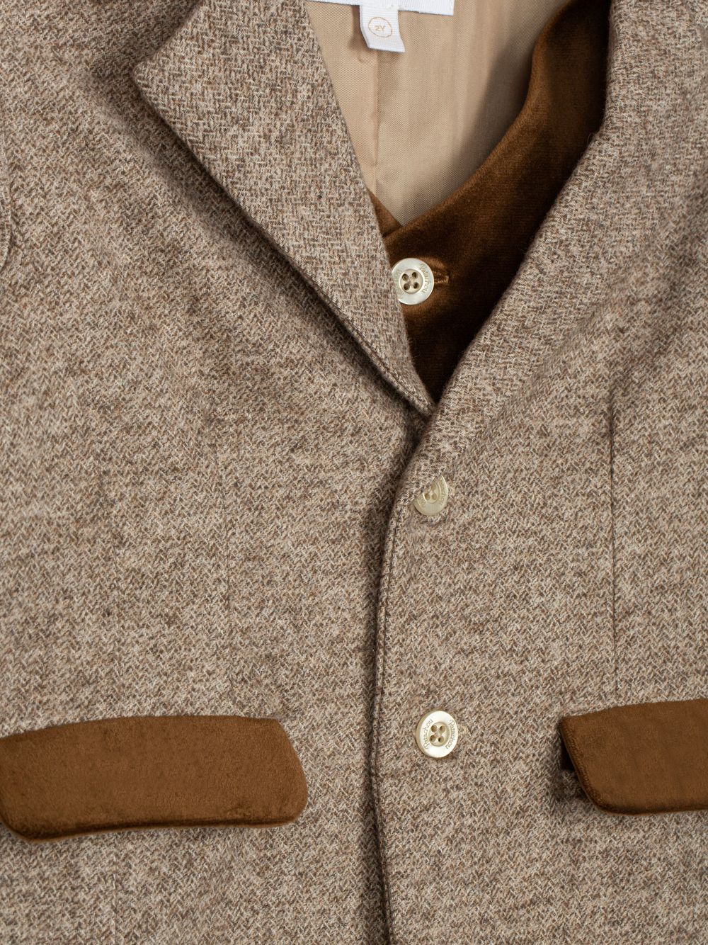 Elegant beige flannel blazer