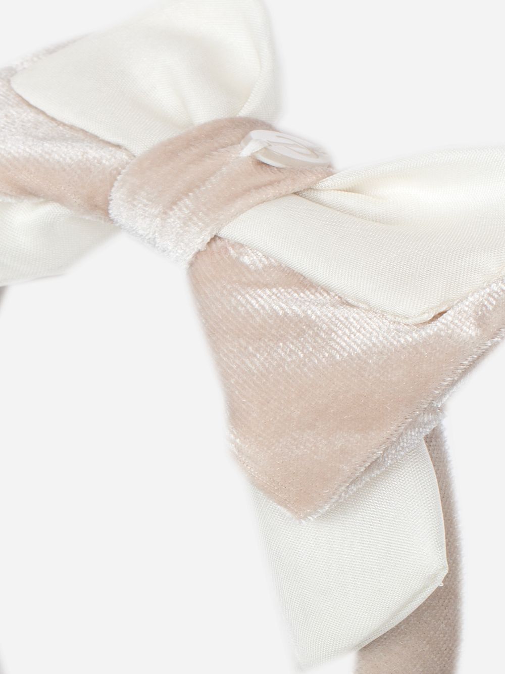 Beige headband with an elegant bow