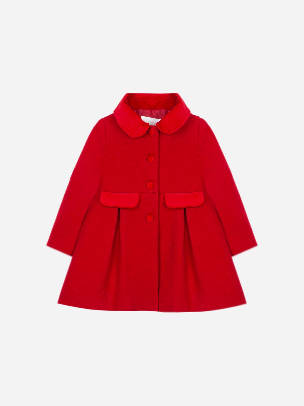 Elegant red coat for girls
