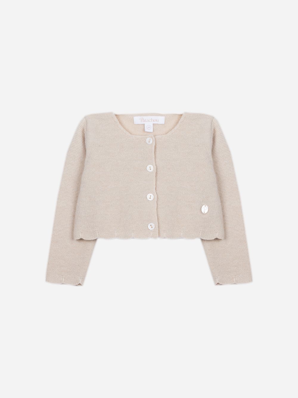 Beige knitted cardigan
