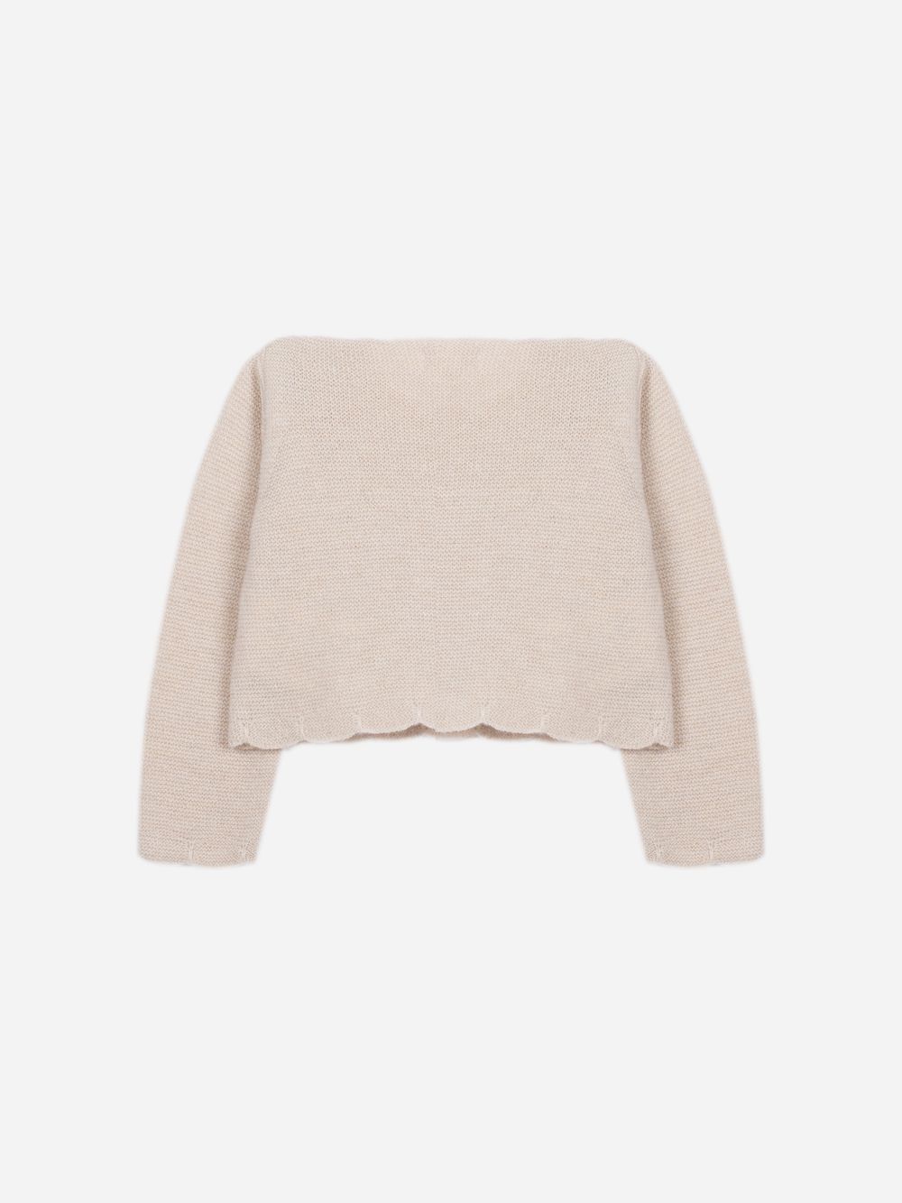 Beige knitted cardigan