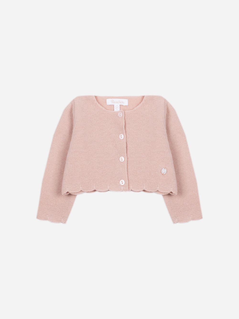 Pink knitted cardigan