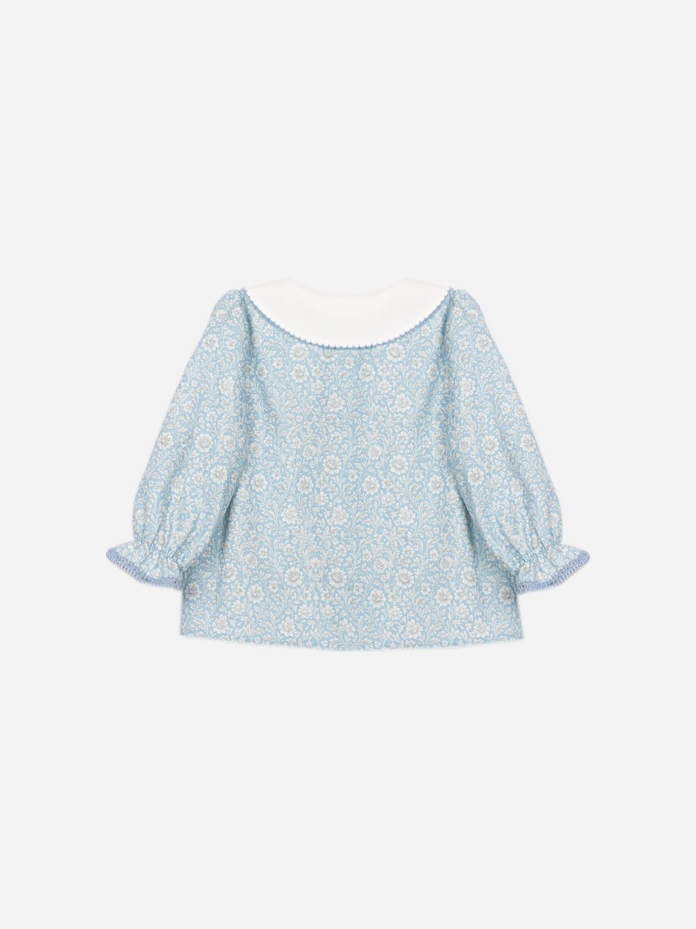 Blue blouse with a floral print