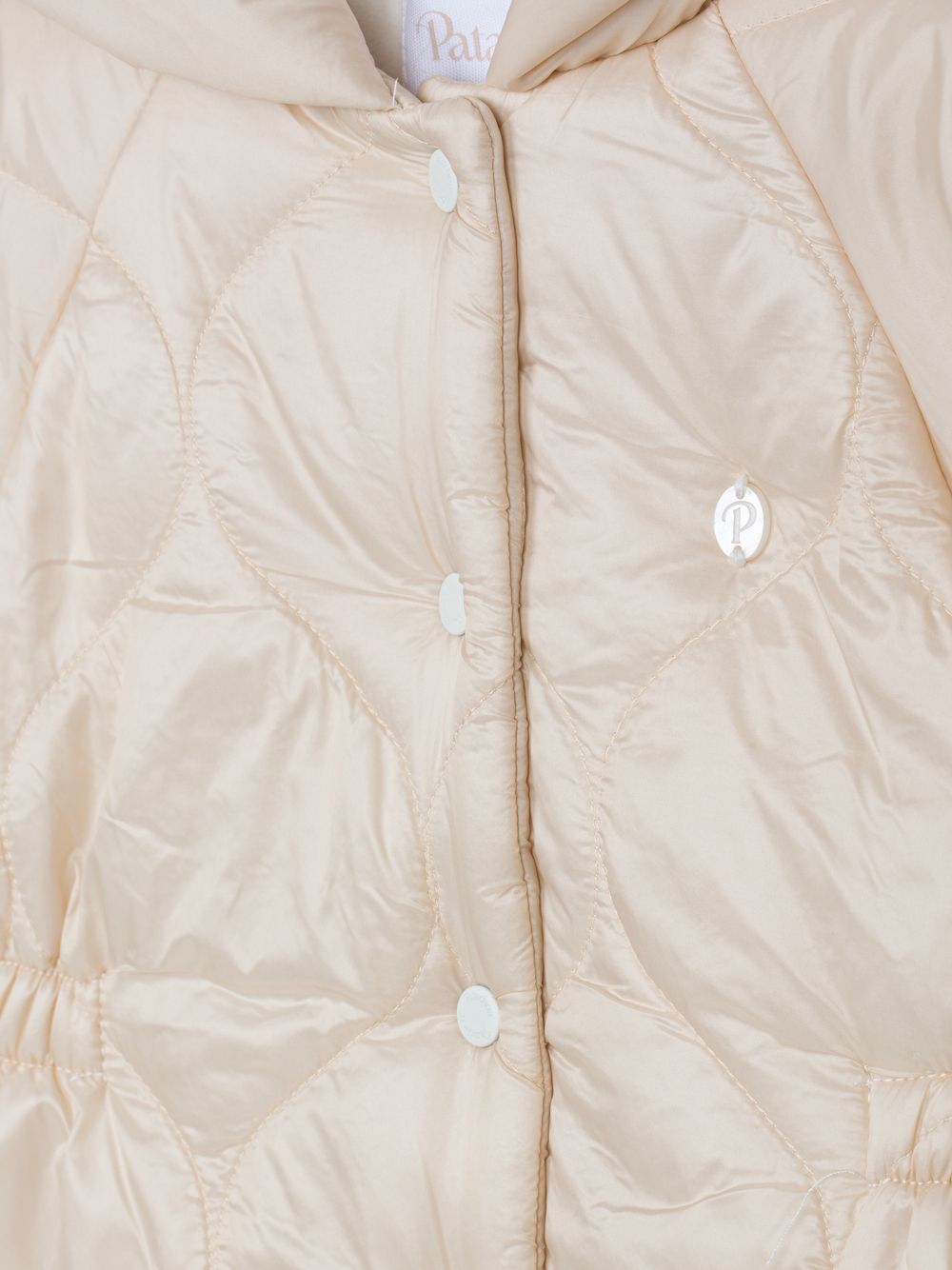 Elegant beige hooded coat