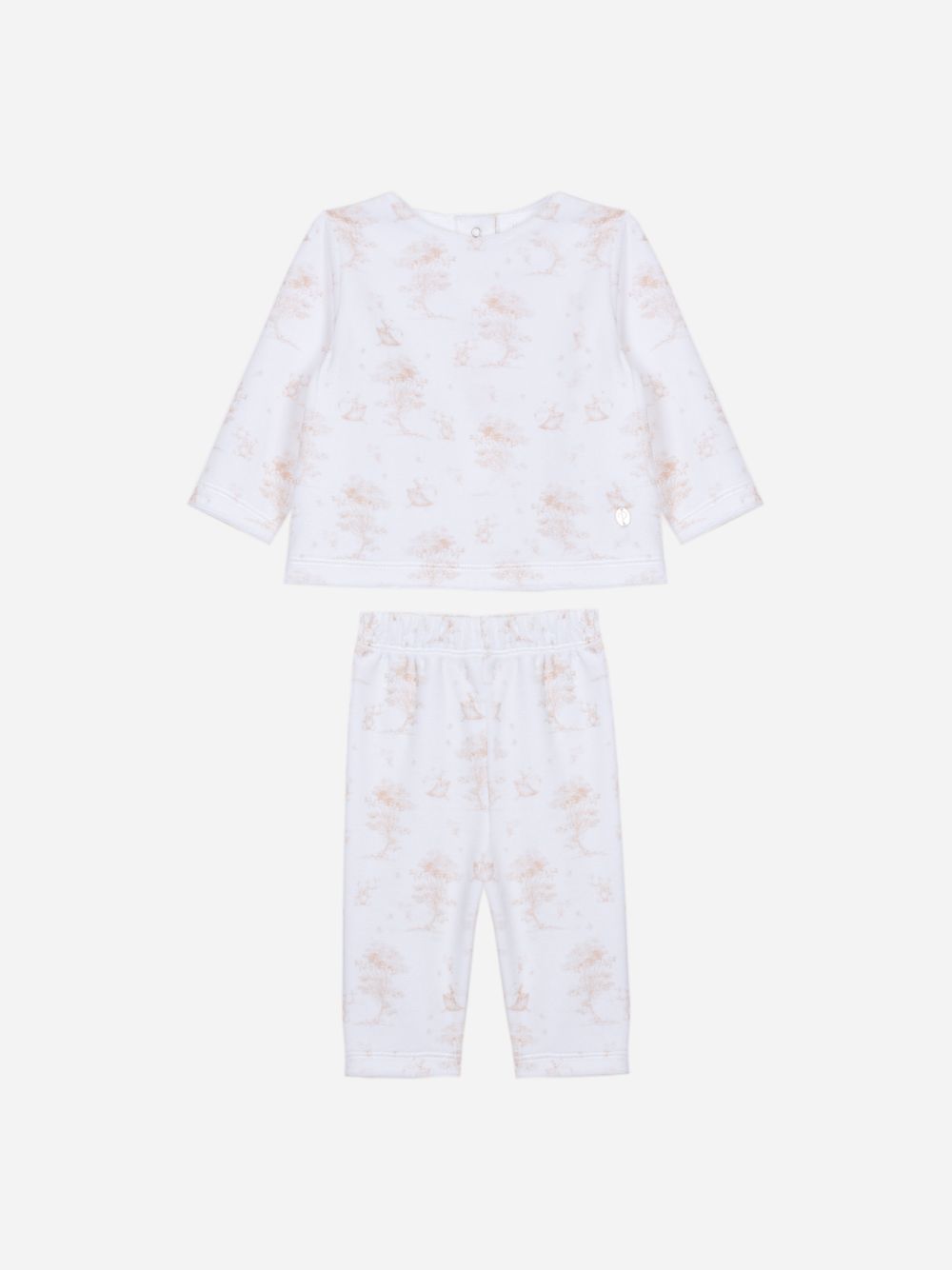 Beige printed set