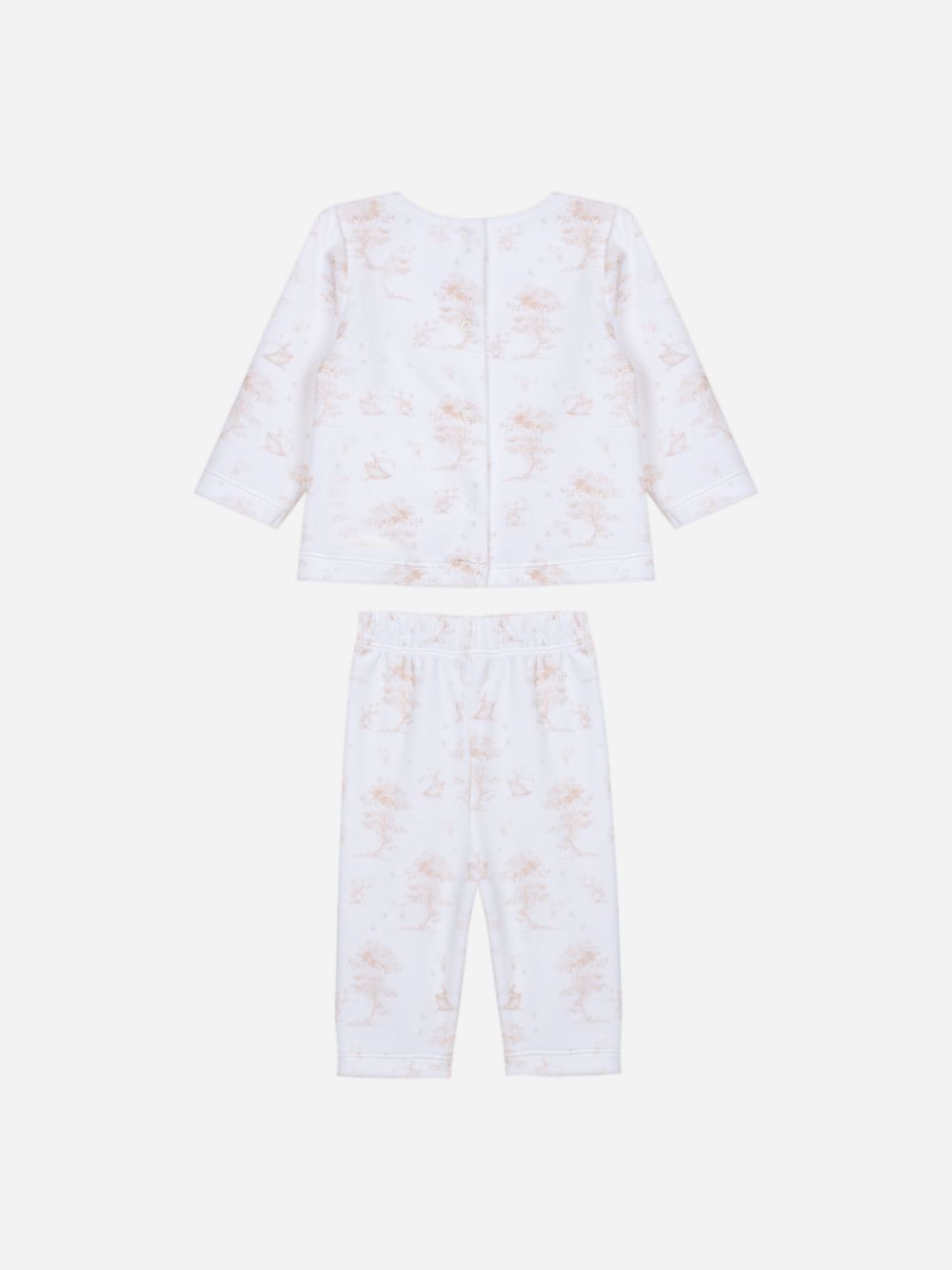 Beige printed set