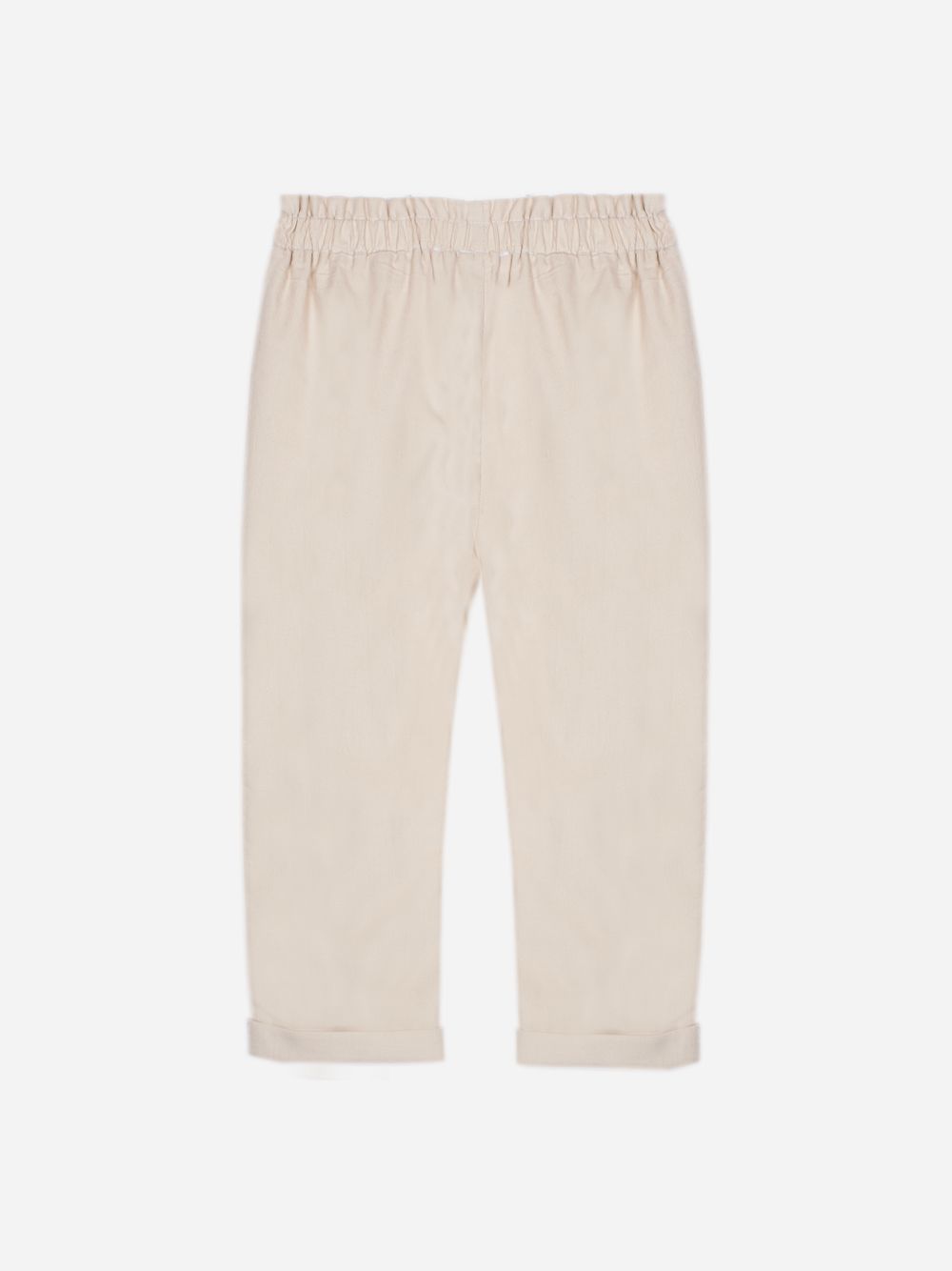 Elegant beige embroidered trousers