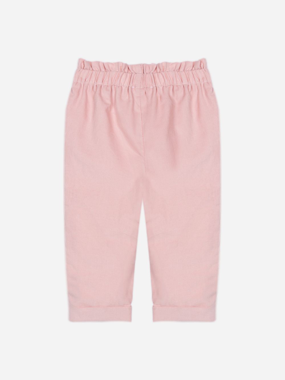 Elegant pale pink embroidered trousers