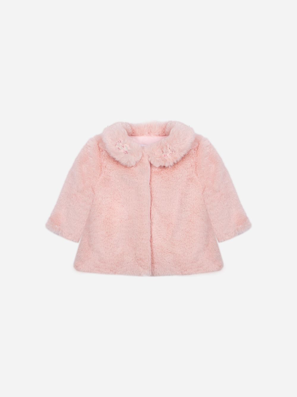 Elegant pink faux fur coat for girls