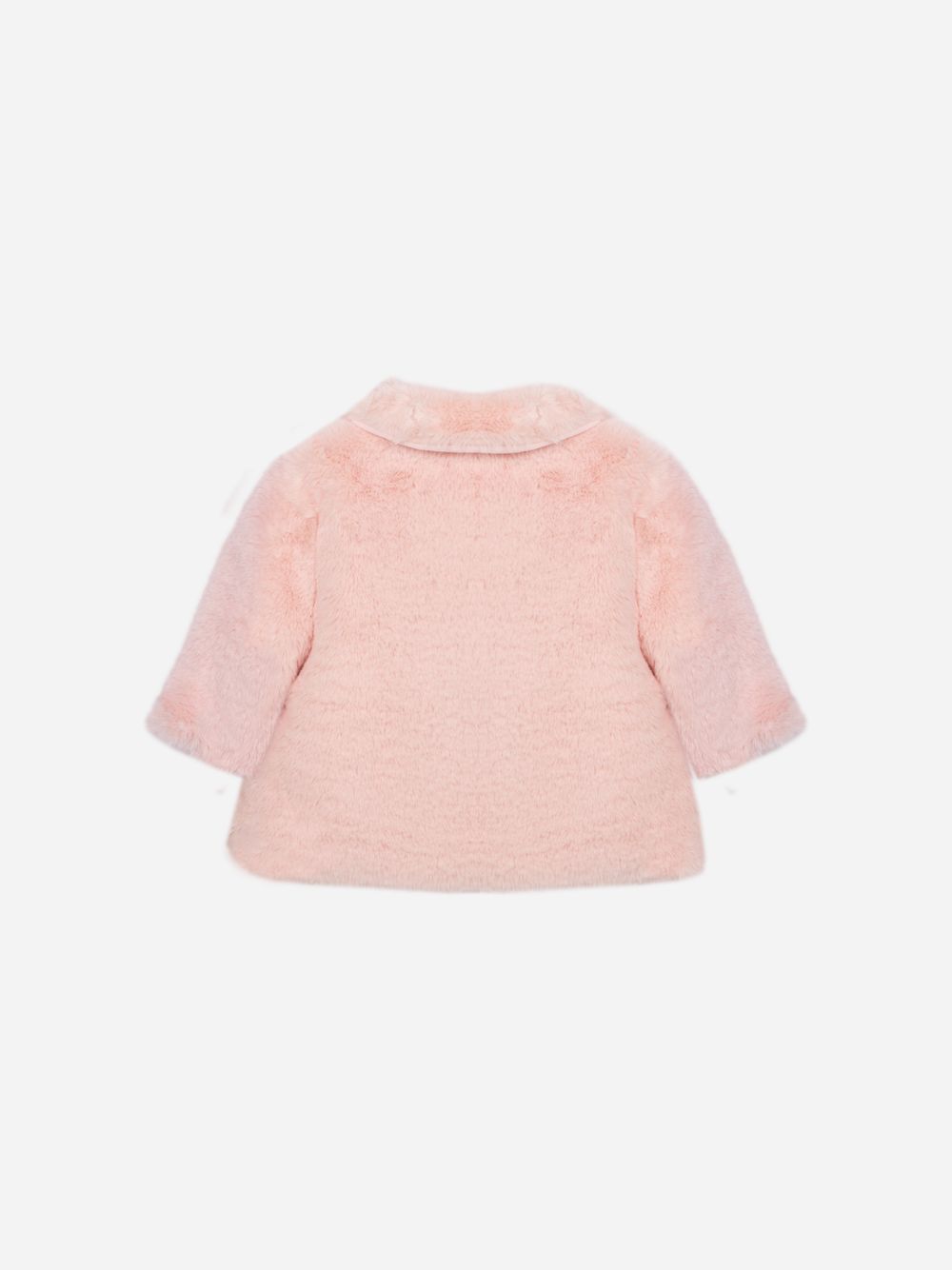 Elegant pink faux fur coat for girls