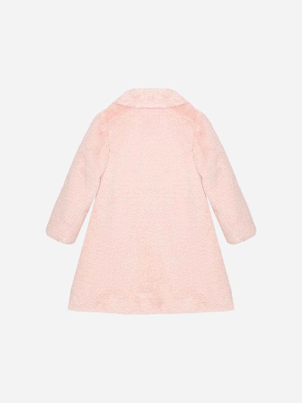 Elegant fur coat in pale pink for girls