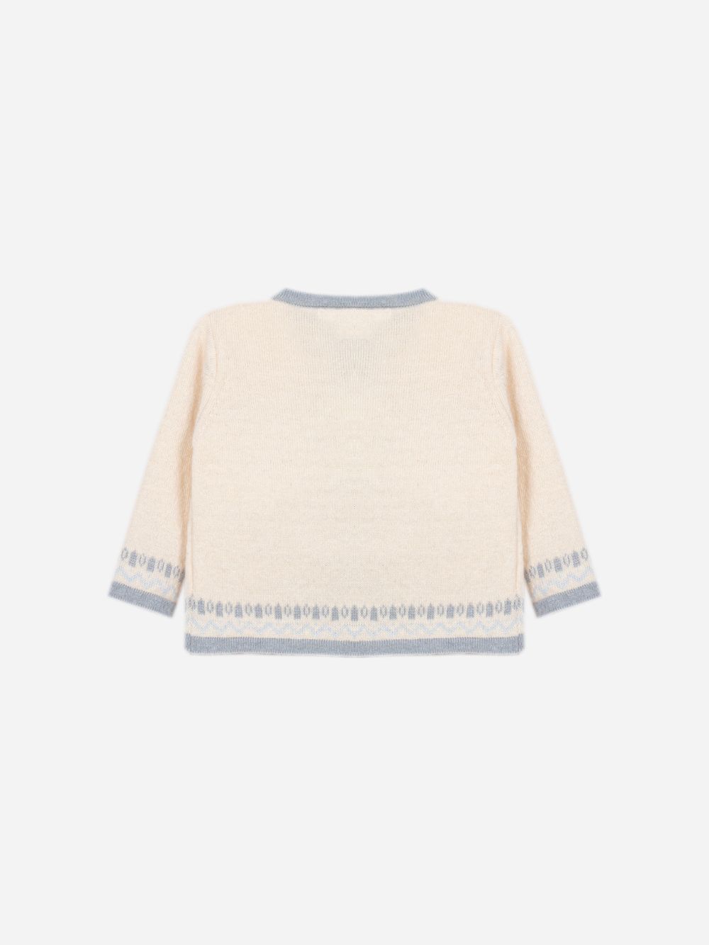 Ecru knit cardigan with elegant details
