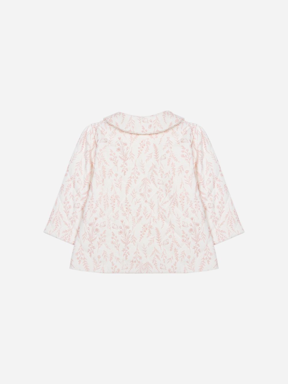Pink floral printed coat