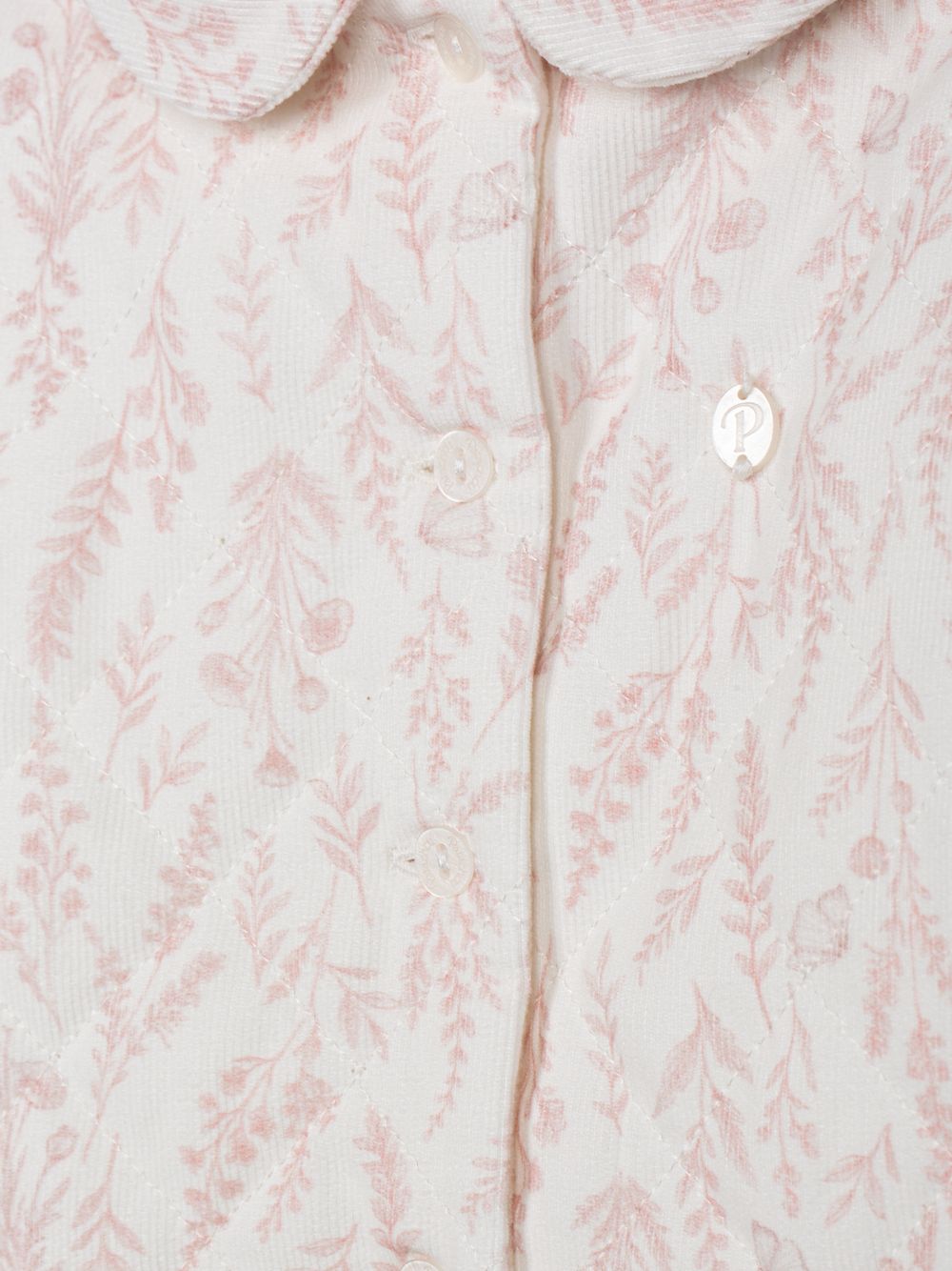 Pink floral printed coat