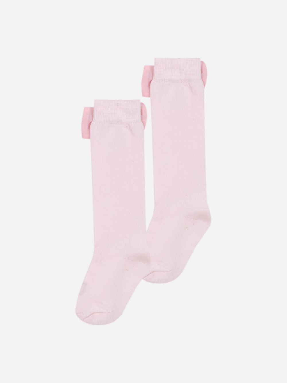Socks with pale pink bow