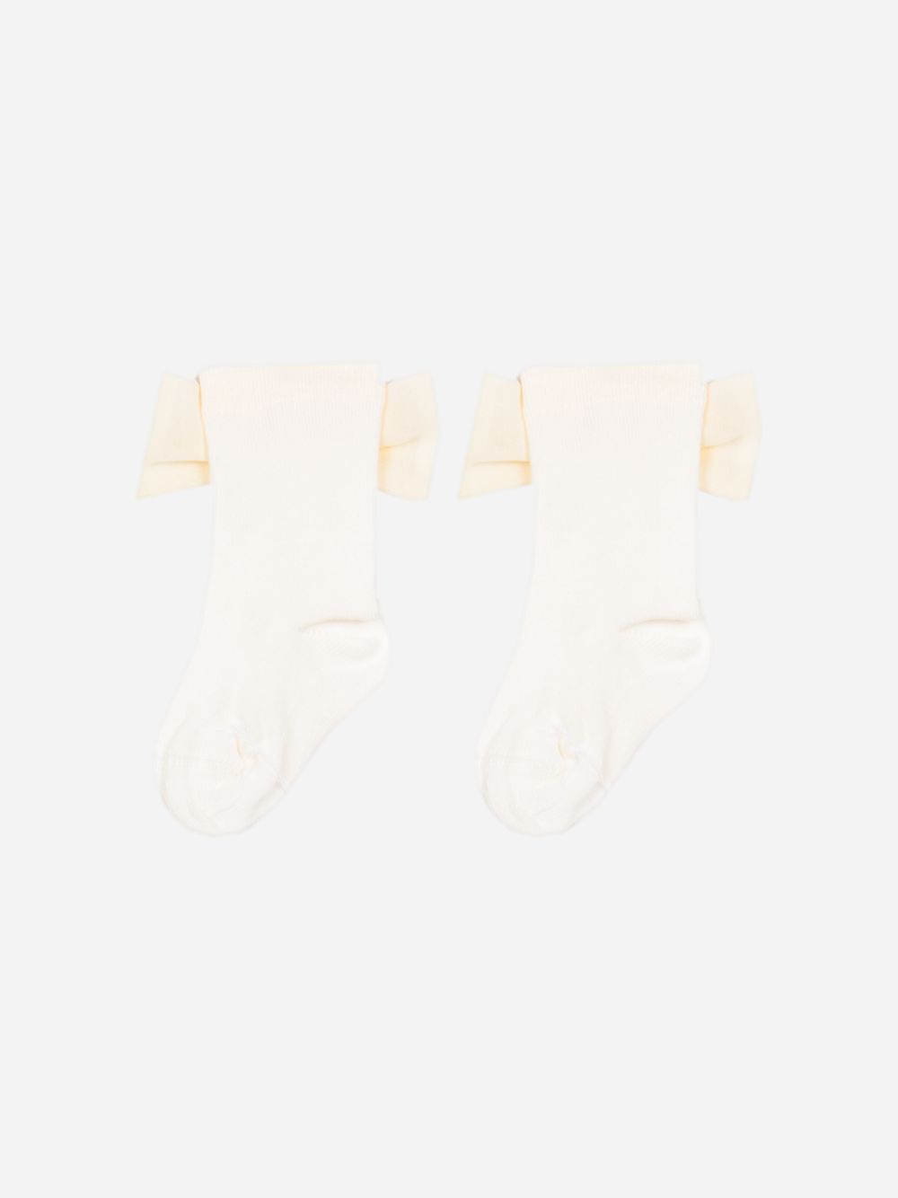 Socks with beige bow