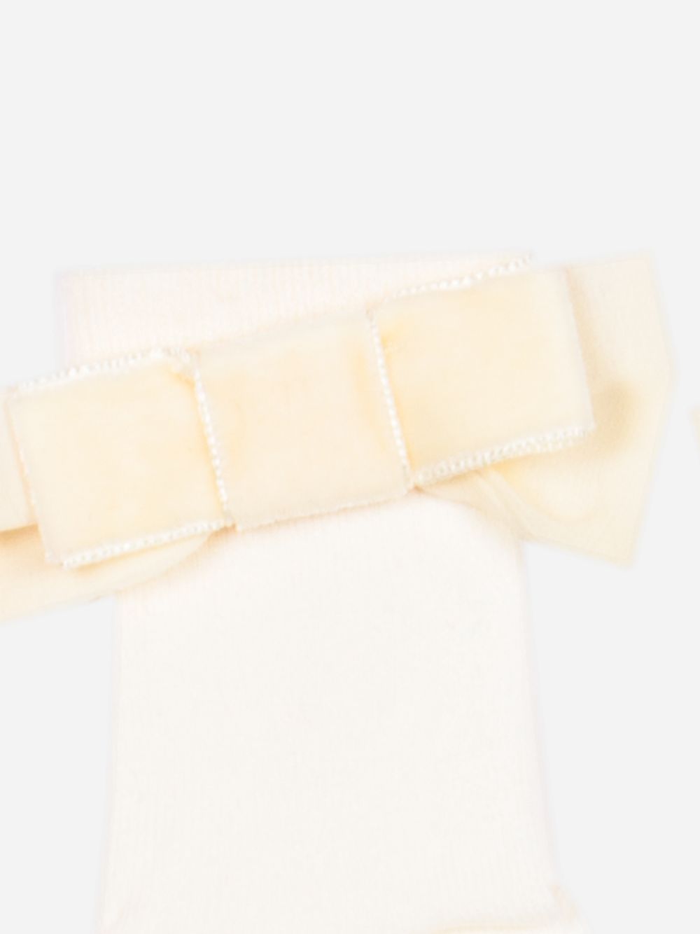 Socks with beige bow