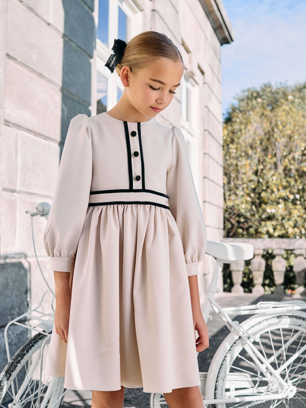 Ivory crepe dress