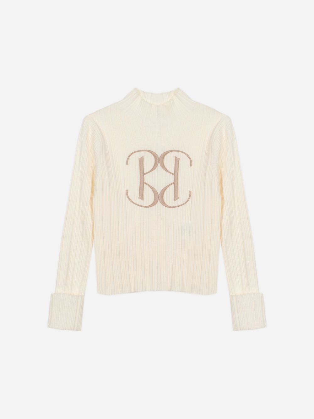 Beige Patachou logo sweater