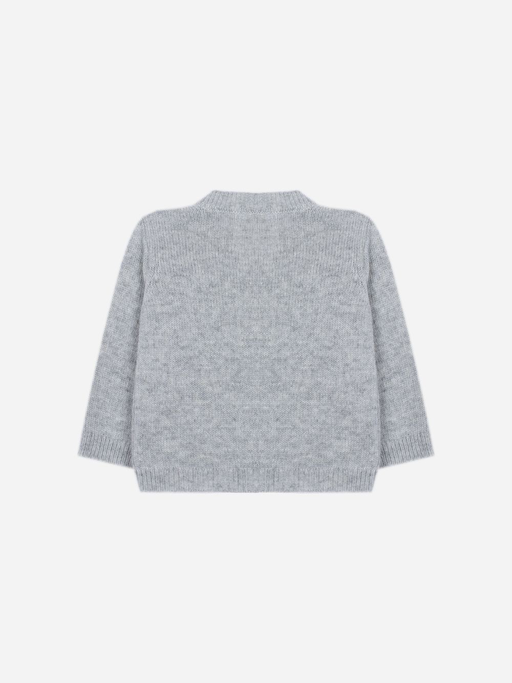 Simple and elegant light grey knit cardigan