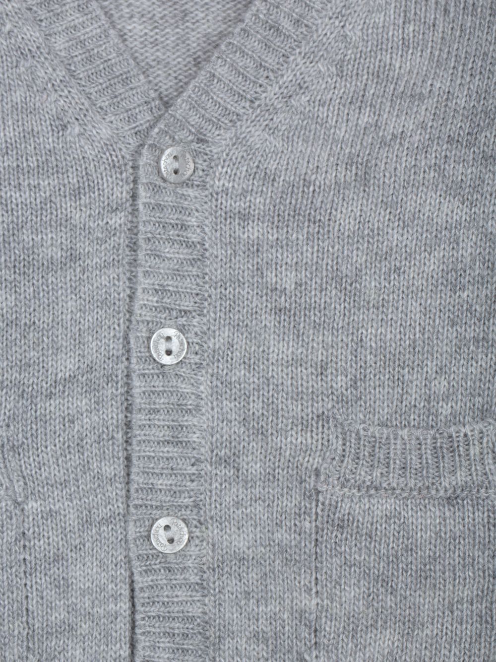 Simple and elegant light grey knit cardigan